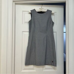 Vintage Tommy Hilfiger Sleeveless Houndstooth Plaid Sheath Dress Size 6 Small